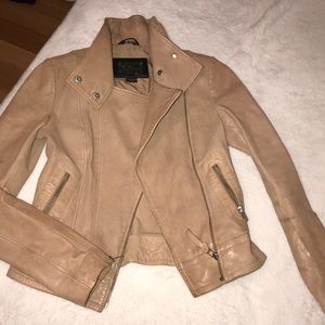 Aritzia Mackage Tan Kenya Leather Jacket XXS